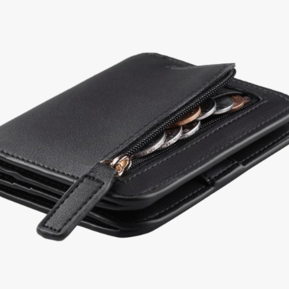 Womens Rfid Blocking Small Compact Bifold Luxury Genuine Leather Pocket Wallet